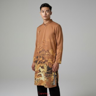 Áo dài nam, Hà nội nâu